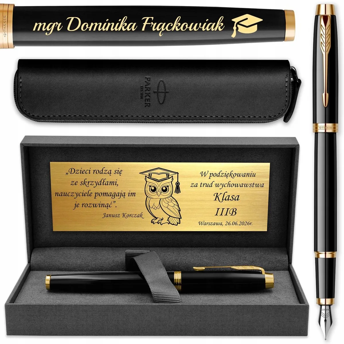 IM Vulpen GT met Gravure en Luxe Geschenkdoos de Parker en Noir – photo produit