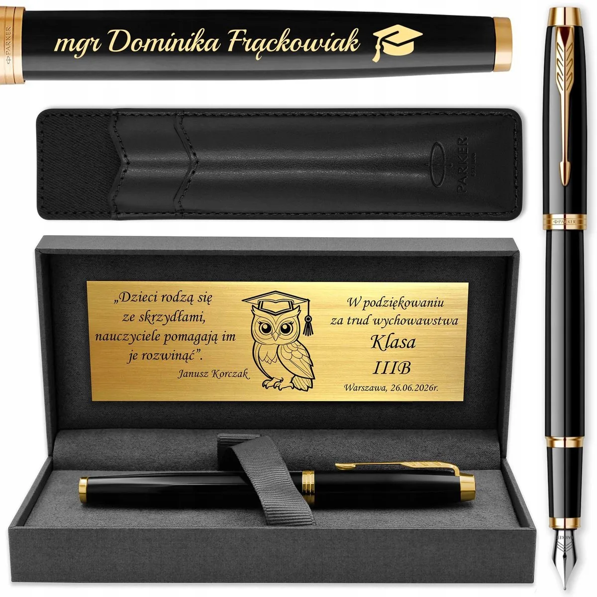 IM Vulpen GT met Gravure & Luxe Geschenkdoos de Parker en Noir – photo produit