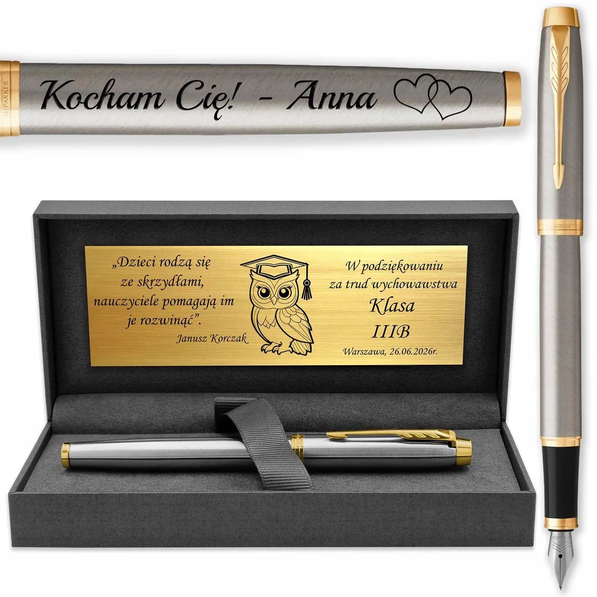 IM Vulpen Verguld met gratis gravure - Perfect Cadeau by Parker in Silver – product photo