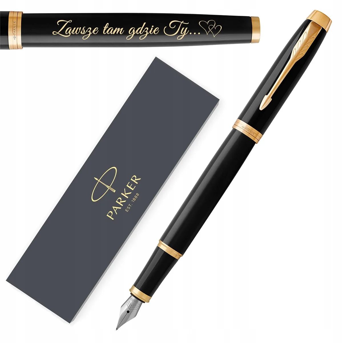 IM Zwart Vulpen met Gravure - Luxe Geschenk de Parker – photo produit