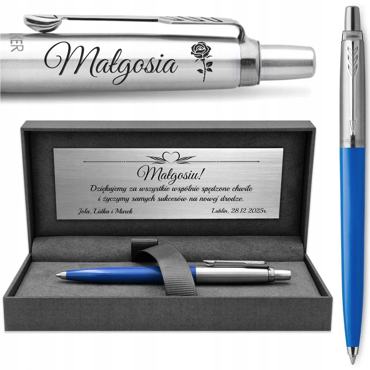 Jotter 60 Blauwe Pen met Gratis Gravering - Perfect Cadeau de Parker – photo produit
