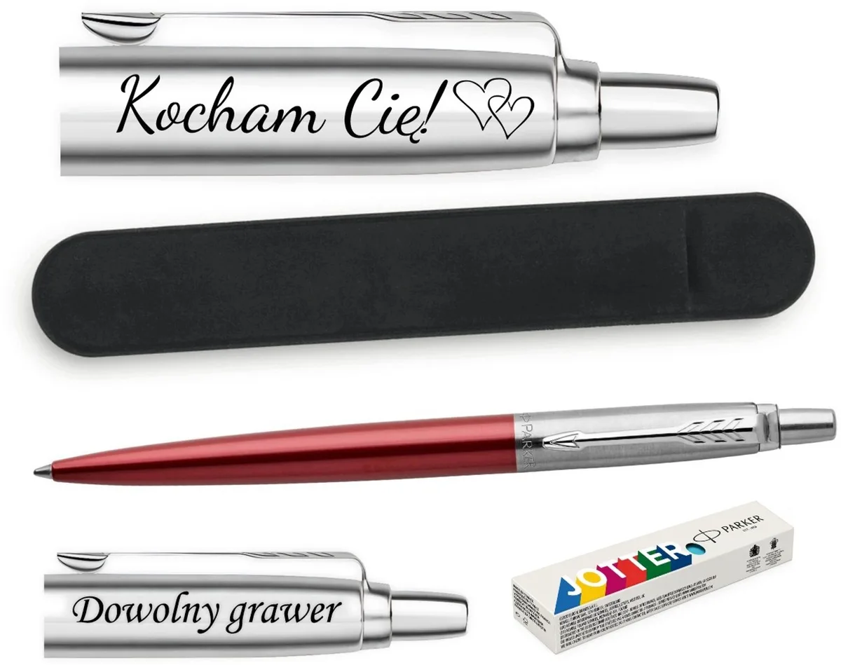Jotter 60 Rode Pen met Gratis Gravure - Perfect Cadeau van Parker – productfoto