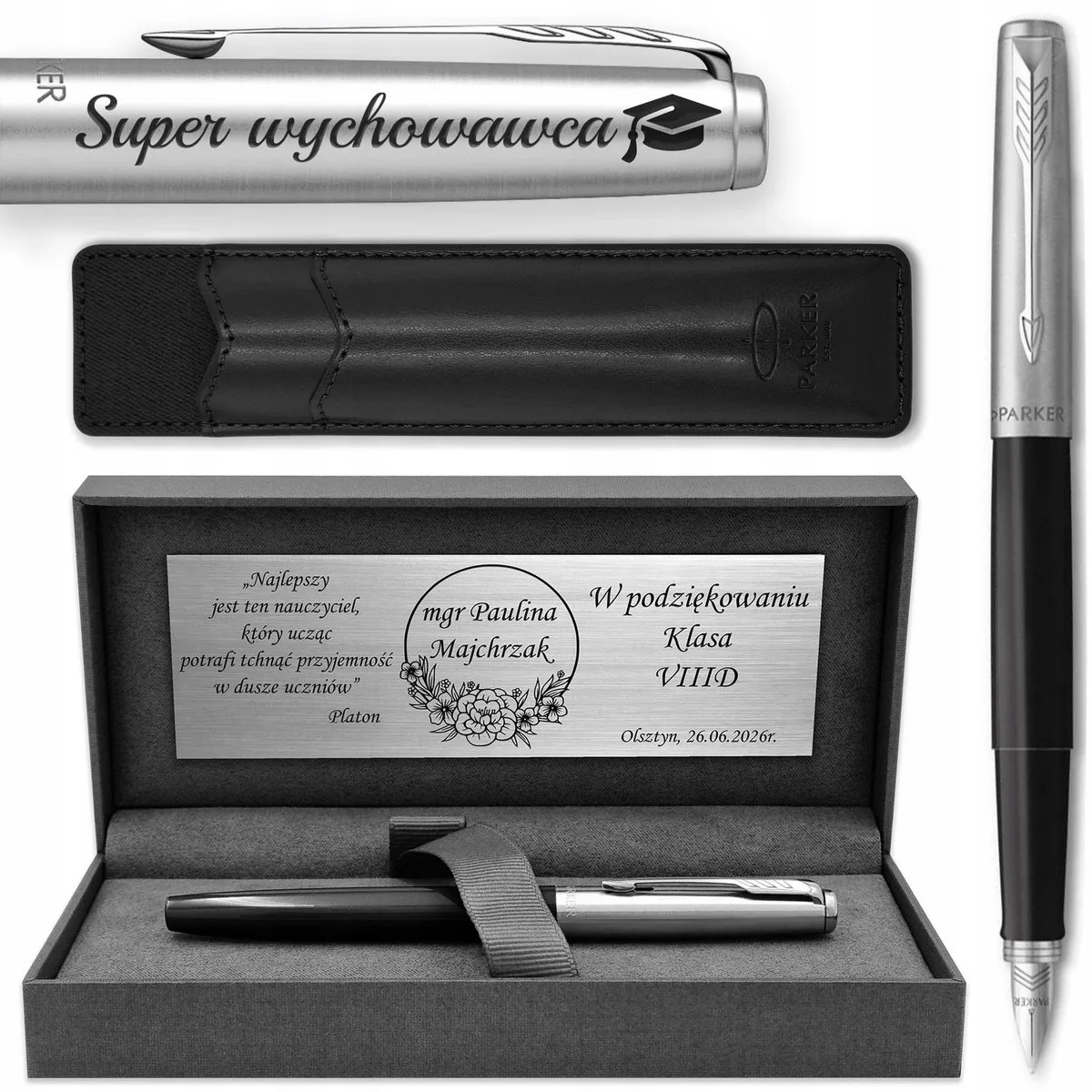 Jotter 60 Vulpen met Etui - Gratis gravure från Parker i Svart – produktbild