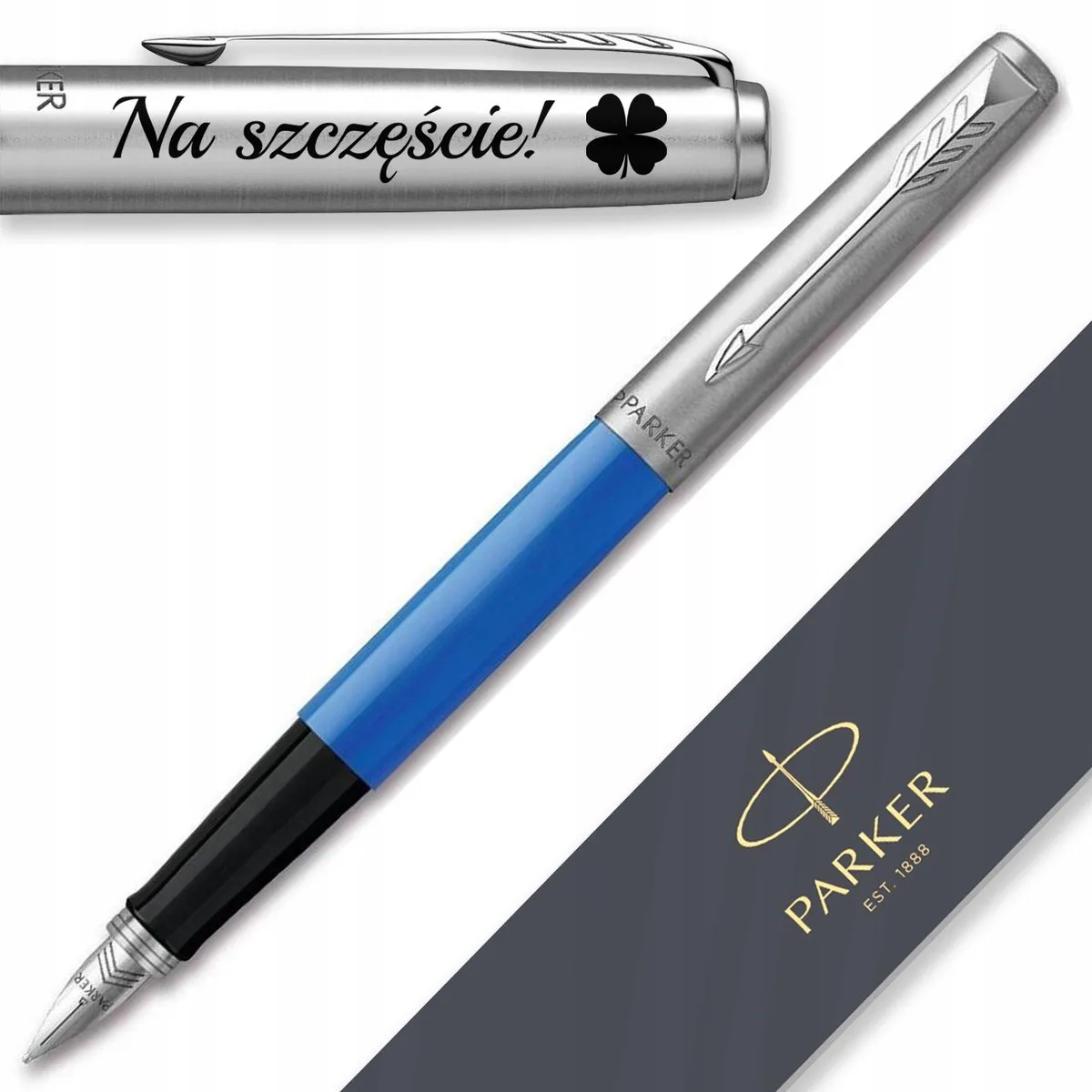 Jotter 60 Vulpen met gratis gravure van Parker in Blauw – productfoto