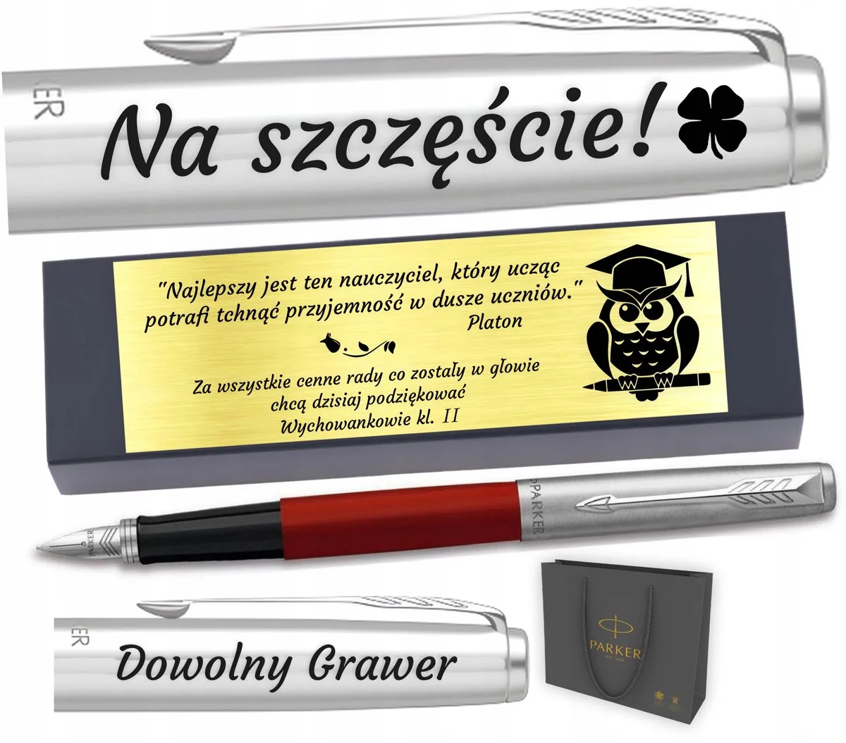 Jotter 60 Vulpen Rood met Gratis Gravure - Elegant Cadeau by Parker – product photo