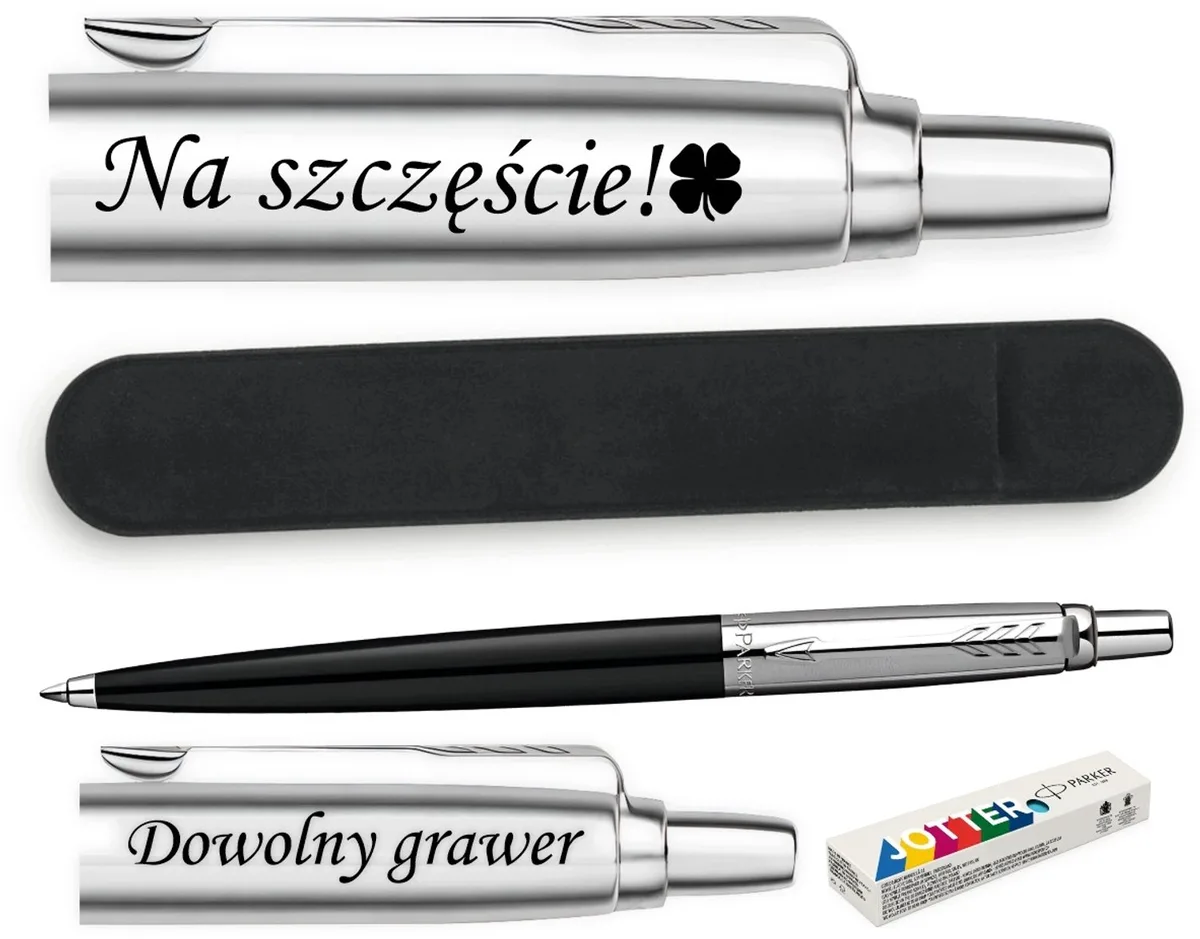 Jotter 60 Zwart met Gravure - Luxe Pen Cadeau van Parker – productfoto