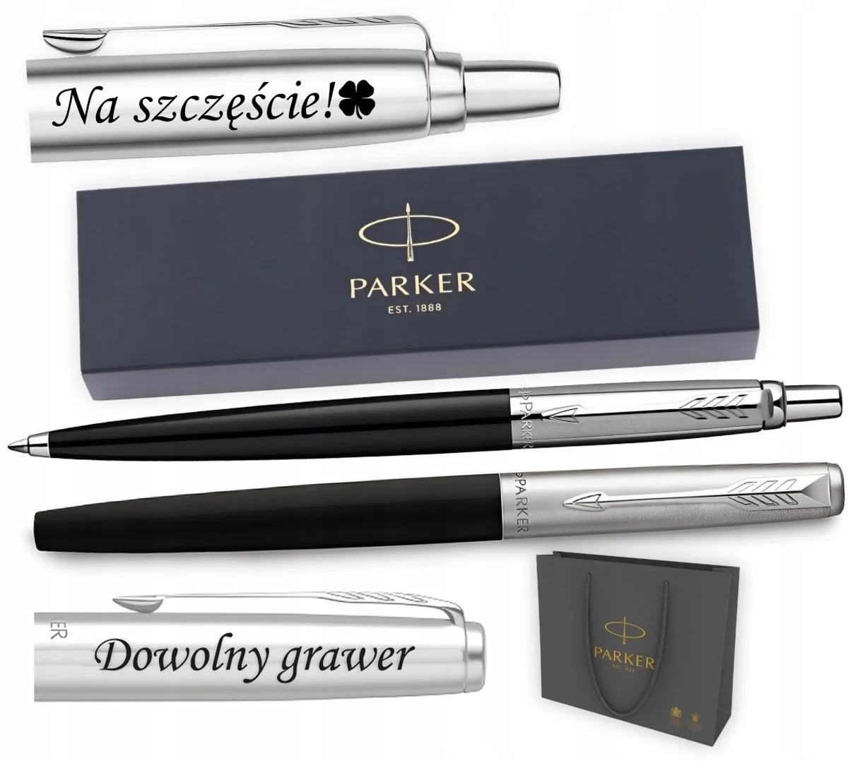 Jotter 60 Zwart Set: Vulpen & Balpen met Gratis Gravure de Parker – photo produit