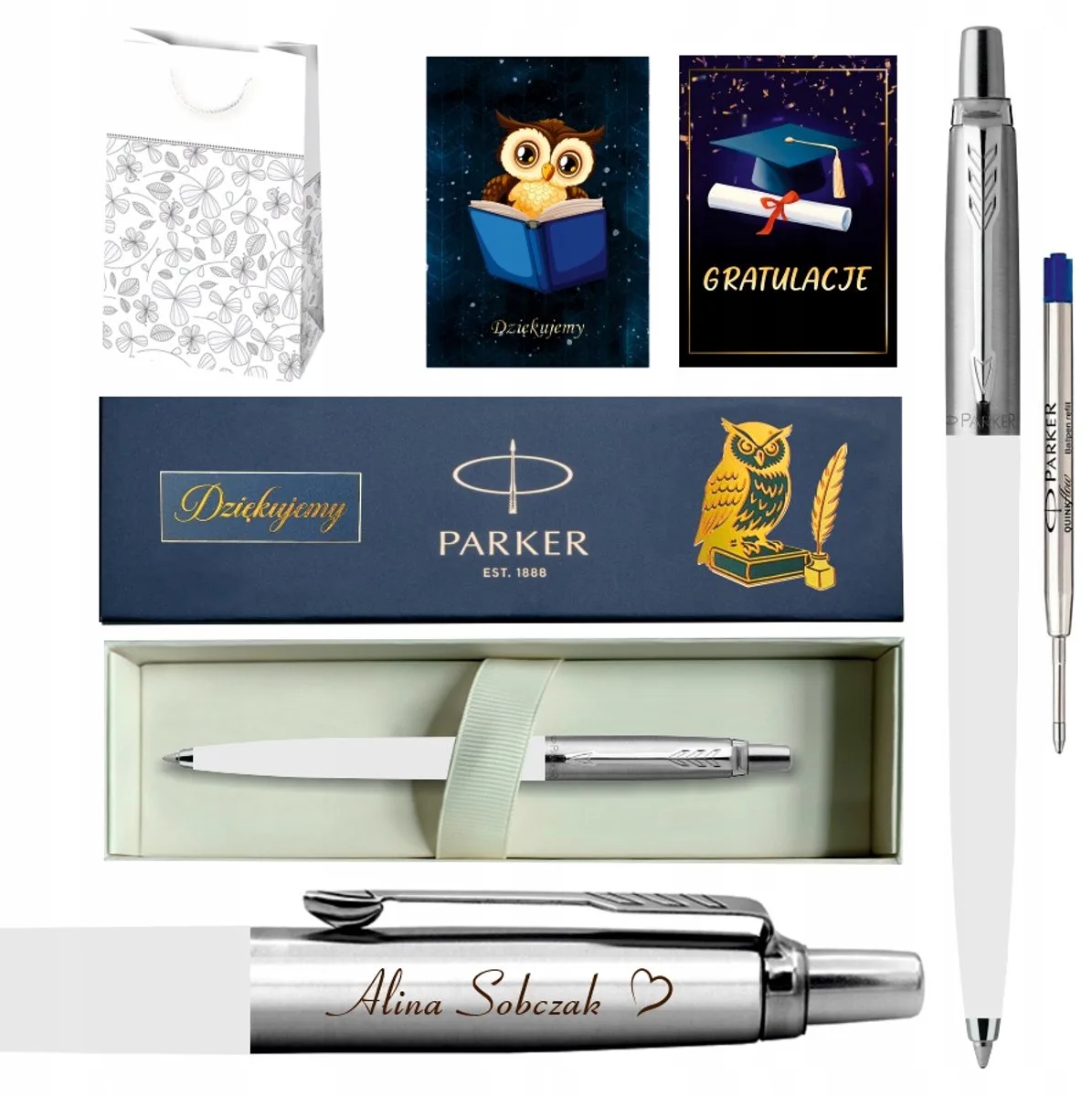 Jotter Alabast witte pen met diepdruk - perfect cadeau de Parker en Alabaster white – photo produit