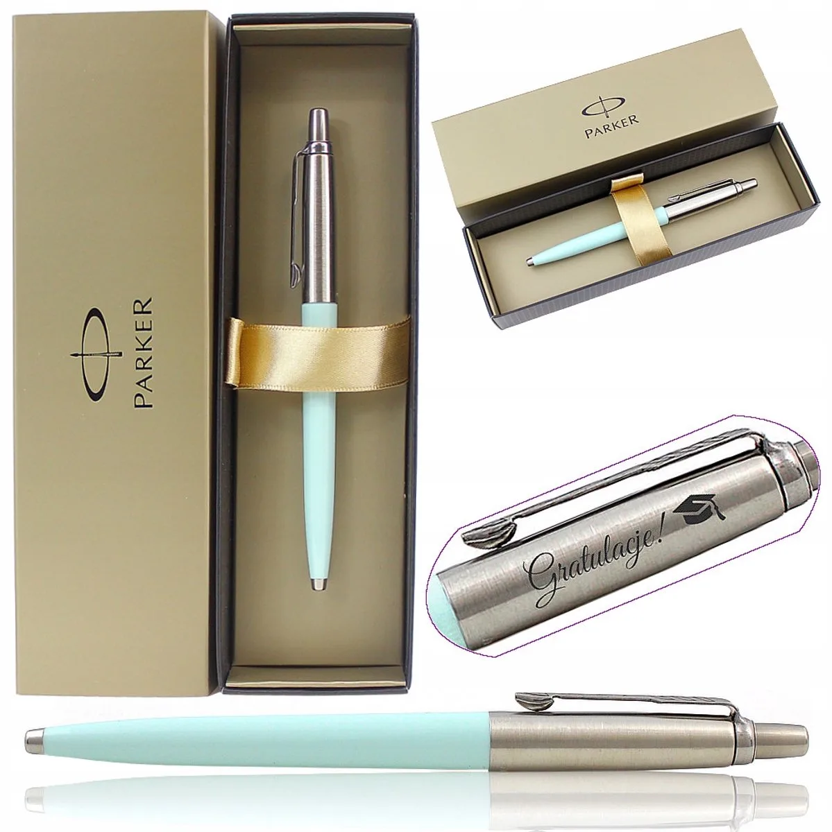 Jotter Baby Blue Balpen met Gravure - Geschenkdoos van Parker – productfoto
