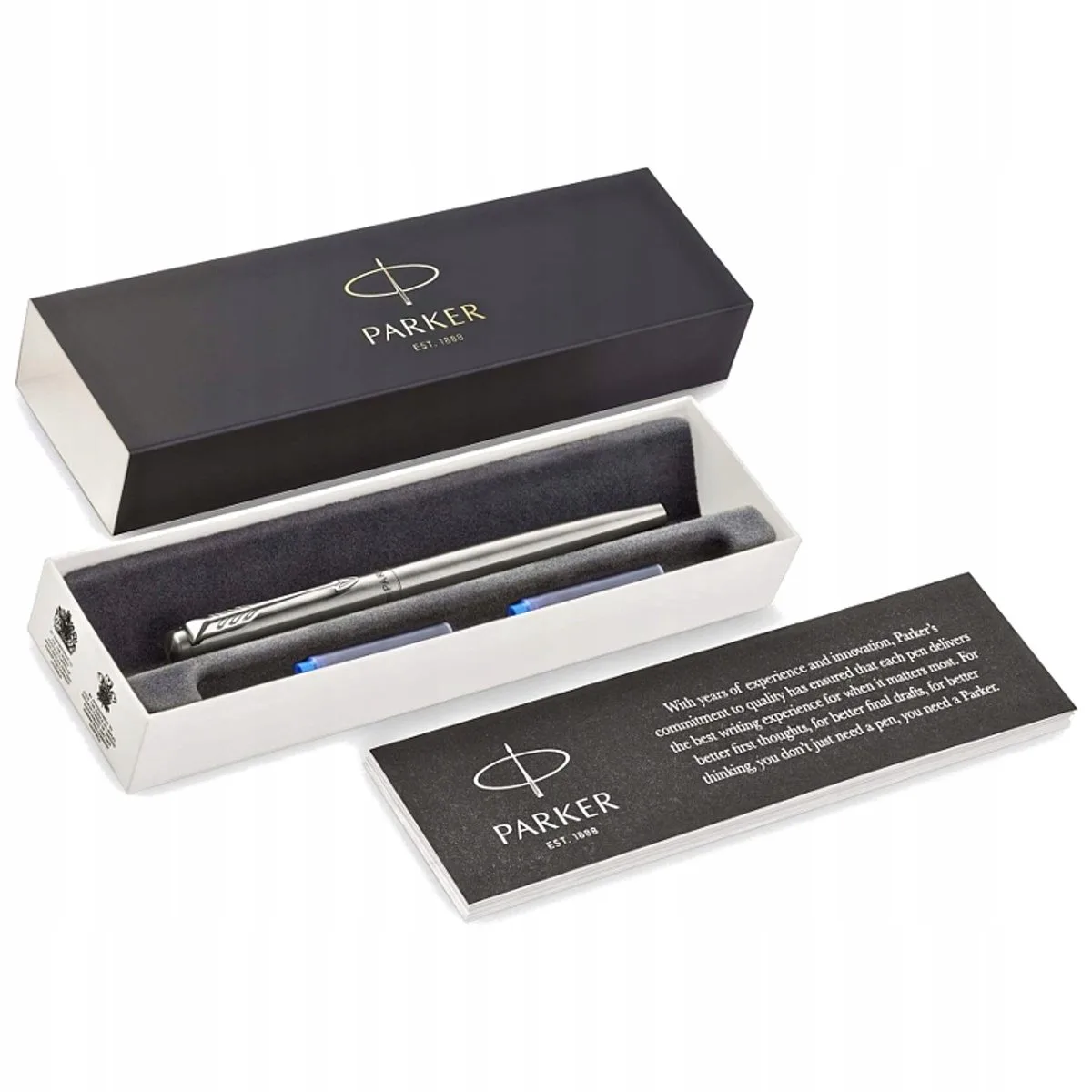 Jotter Balpen Staal - Ideaal voor Studenten en Kantoor de Parker en Bleu – photo produit