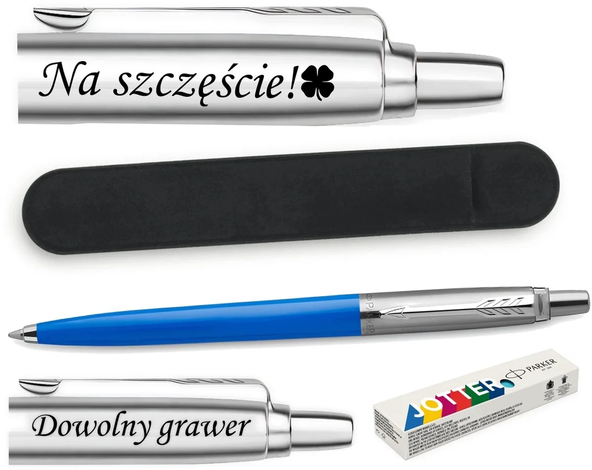 Jotter Blauwe Pen met GRATIS Gravure - Uniek Cadeau de Parker – photo produit