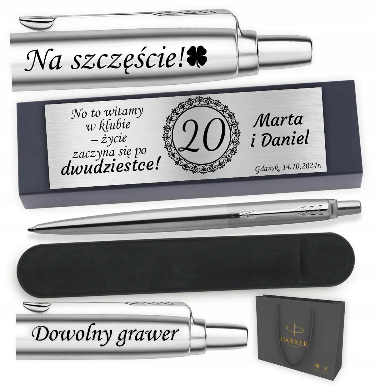 Jotter CT Pen met Gravure & Cadeau Etui - Luxe Present von Parker – Produktfoto