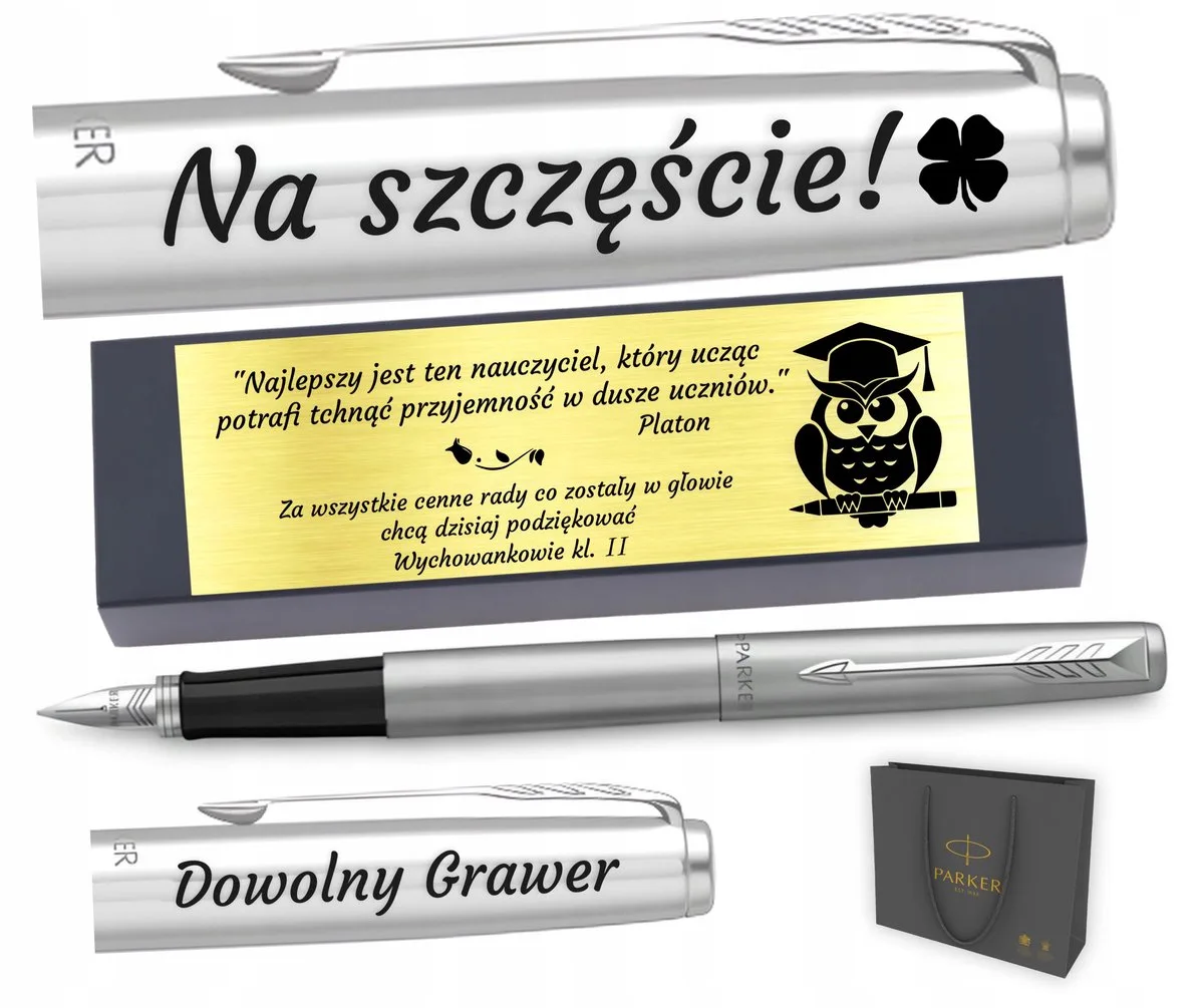 Jotter CT Vulpen staal met gratis gravure en gouden plaquette van Parker in Steel – productfoto