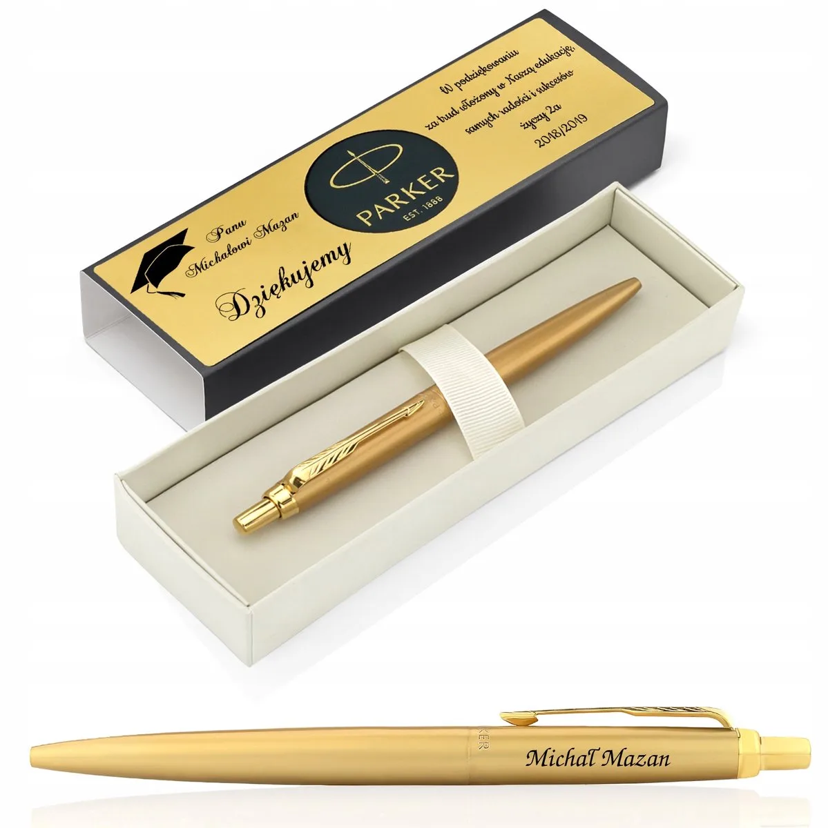 Jotter Gouden Pen met Gravure - Bedankje voor Leraar de Parker – photo produit