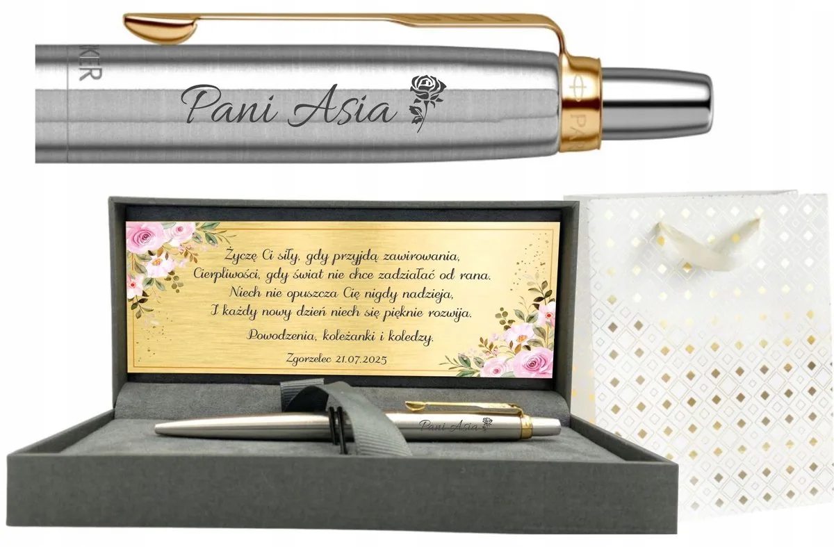 Jotter GT Goud Verguld Pennen met Gravure - Perfect Relatiegeschenk von Parker in Grijs en zilver tinten – Produktfoto