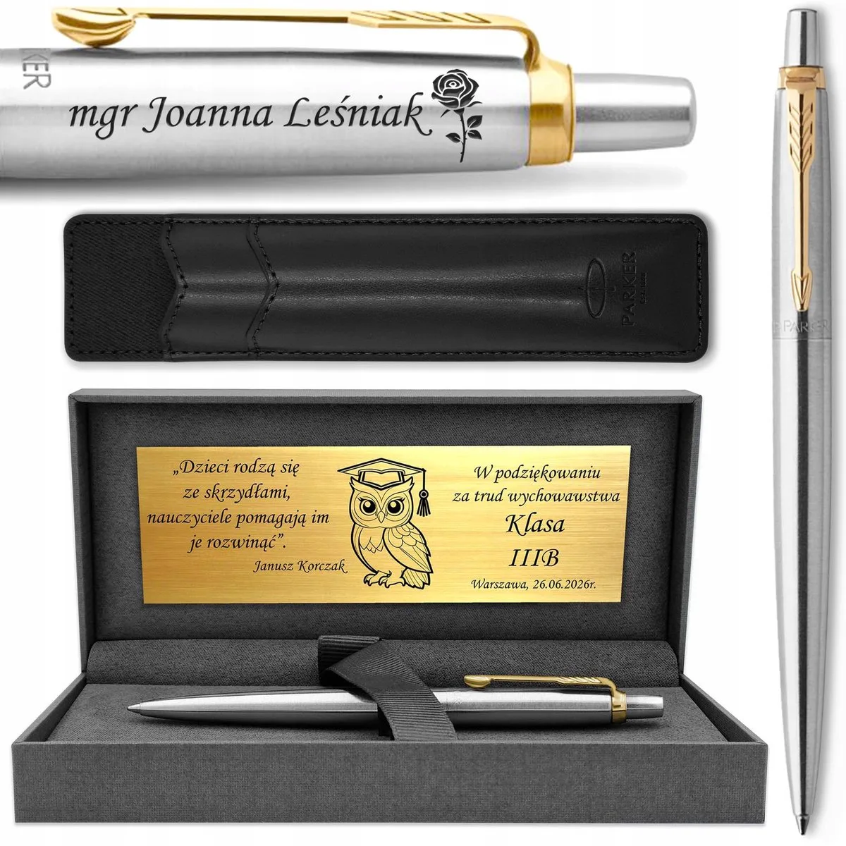 Jotter GT-pen met gravure in luxe etui - perfect cadeau de Parker en Argent – photo produit