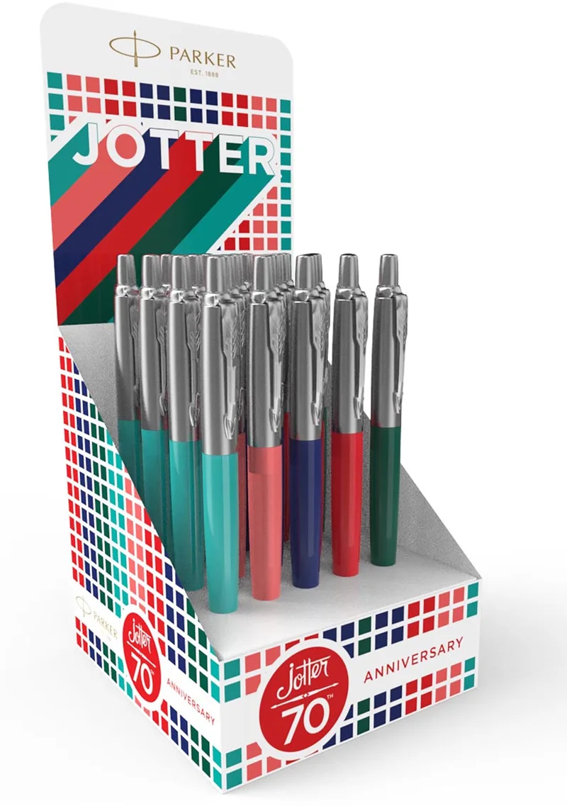 Jotter Originals balpen, 70th Anniversary, display van 20 stuks, assorti by Parker – product photo