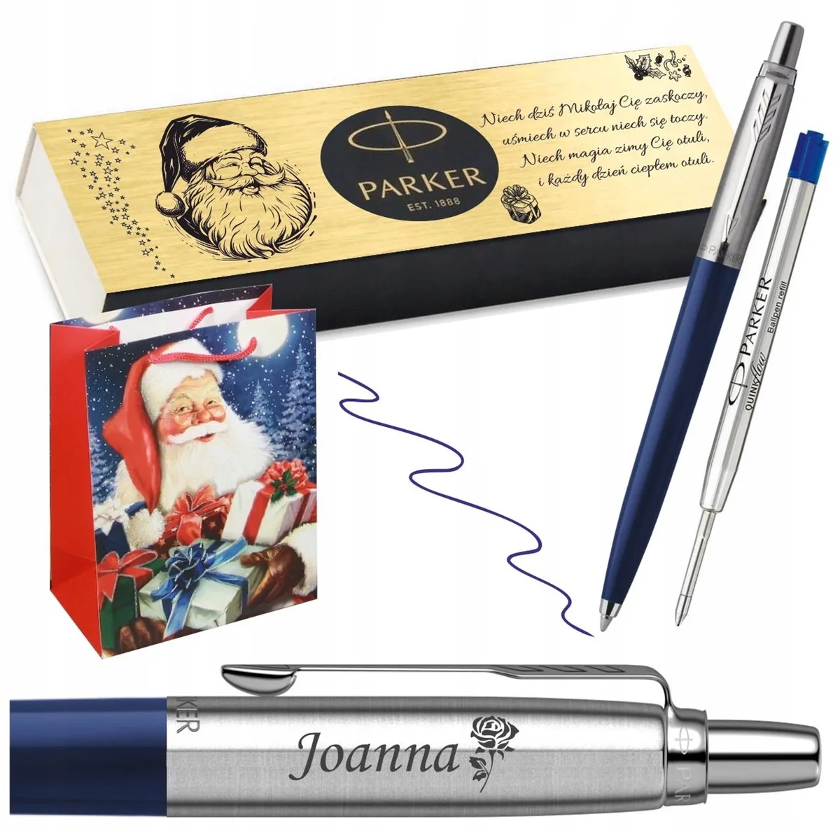 Jotter Originals Blauwe Pen met Gravure - Cadeau de Parker – photo produit