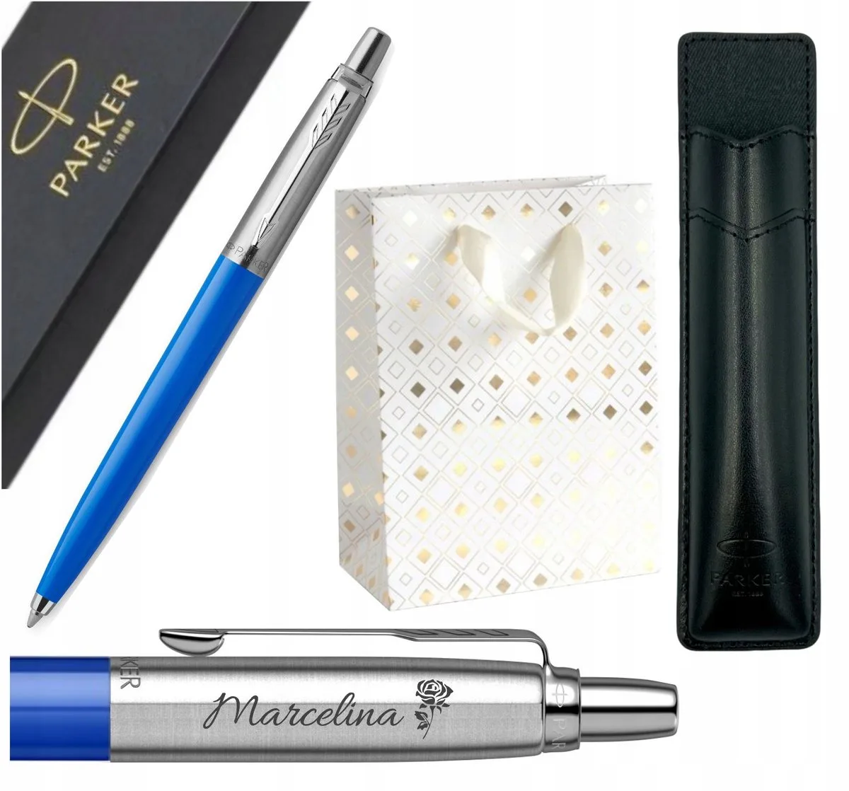 Jotter Originals Blauwe Vulpen met gepersonaliseerde gravure de Parker en Bleu – photo produit