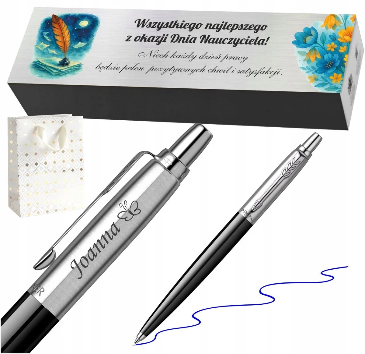 Jotter Originals zwarte pen met gravure - Cadeau voor Leraar de Parker en Noir – photo produit