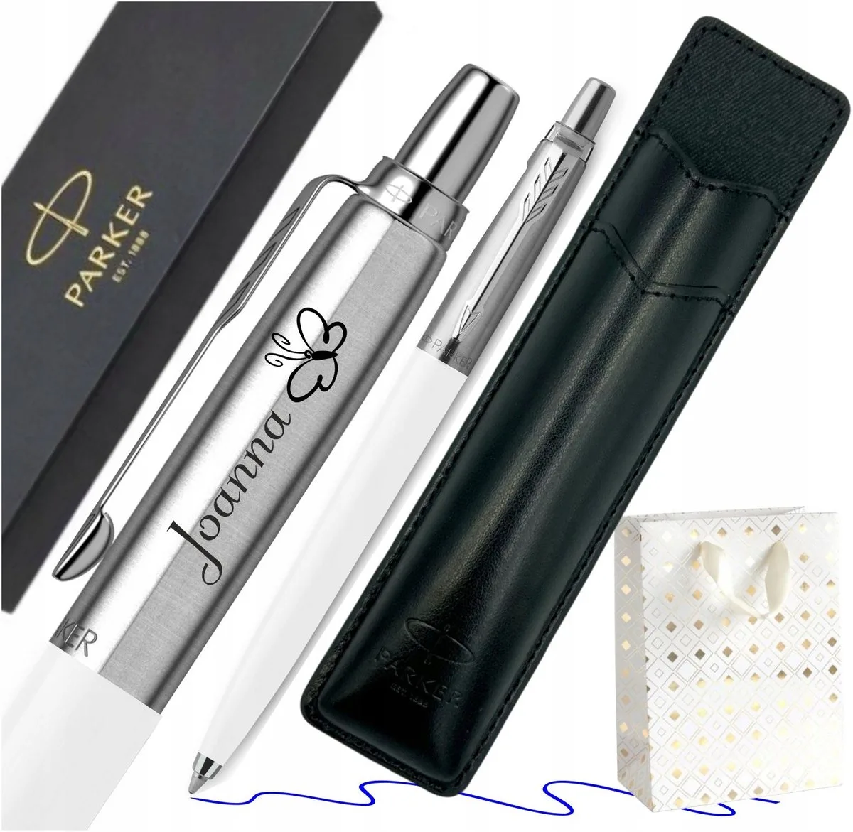 Jotter Pen met gravure en luxe etui - perfect cadeau de Parker en Blanc – photo produit