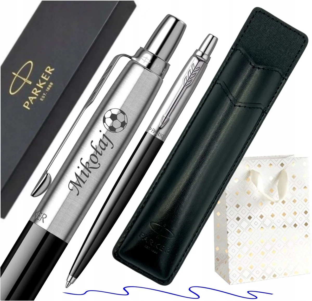 Jotter Pen met Gravure & Luxe Cadoverpakking de Parker en Noir – photo produit