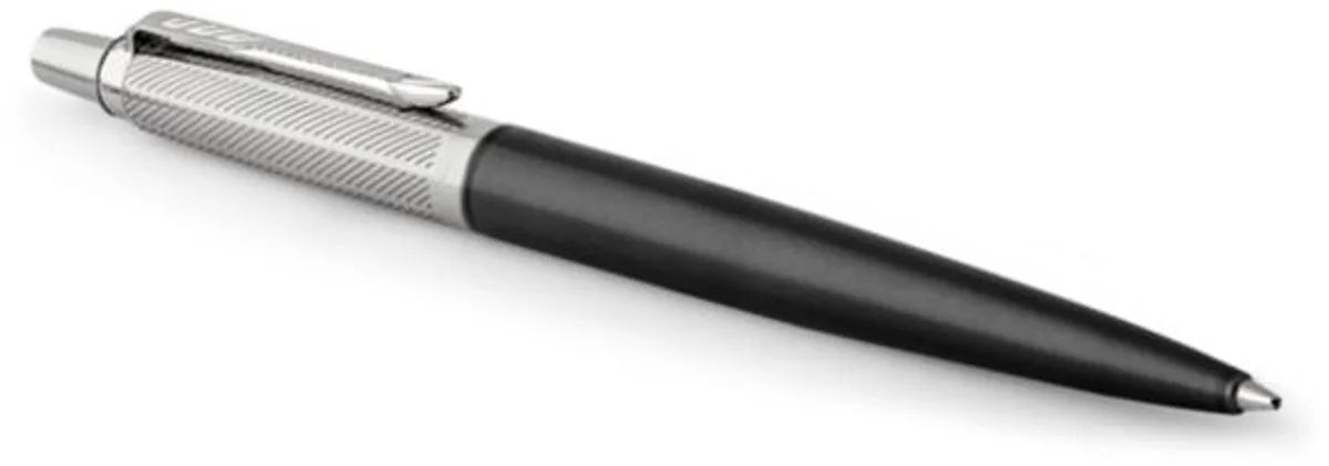 Jotter Premium Tower Grey Diagonal C.C. Balpen M fra Parker i Sort, Sølv – produktbillede