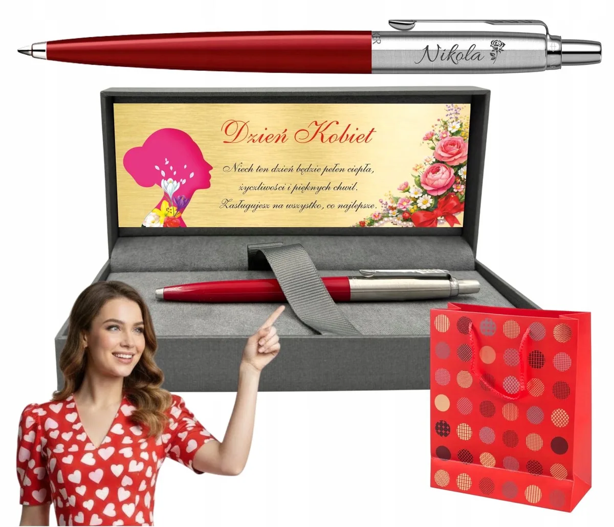 Jotter Rode Pen met Gravure - Perfect Cadeau de Parker – photo produit
