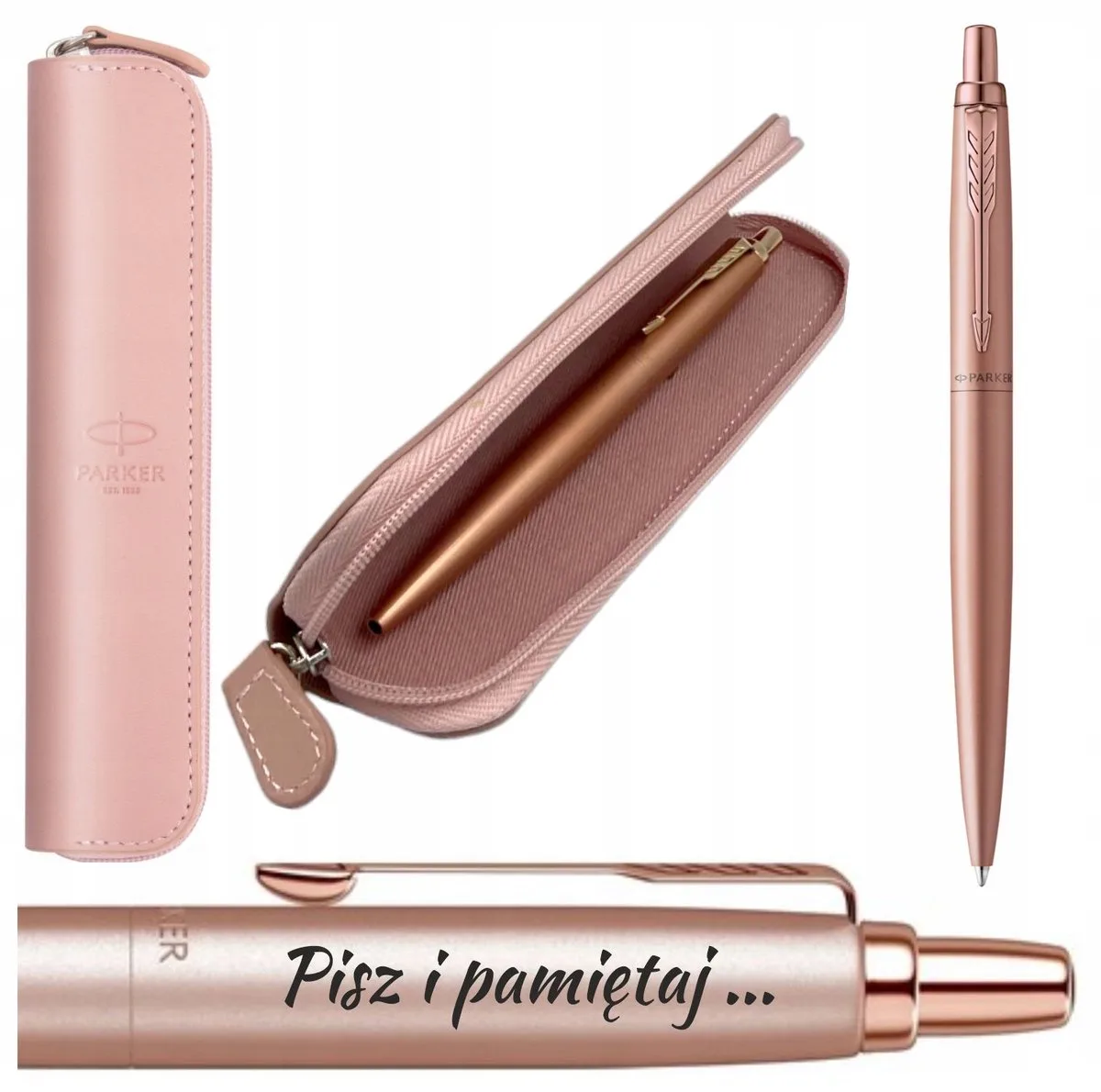 Jotter Rose Gold Pen met Gravure & Cadeauset de Parker – photo produit
