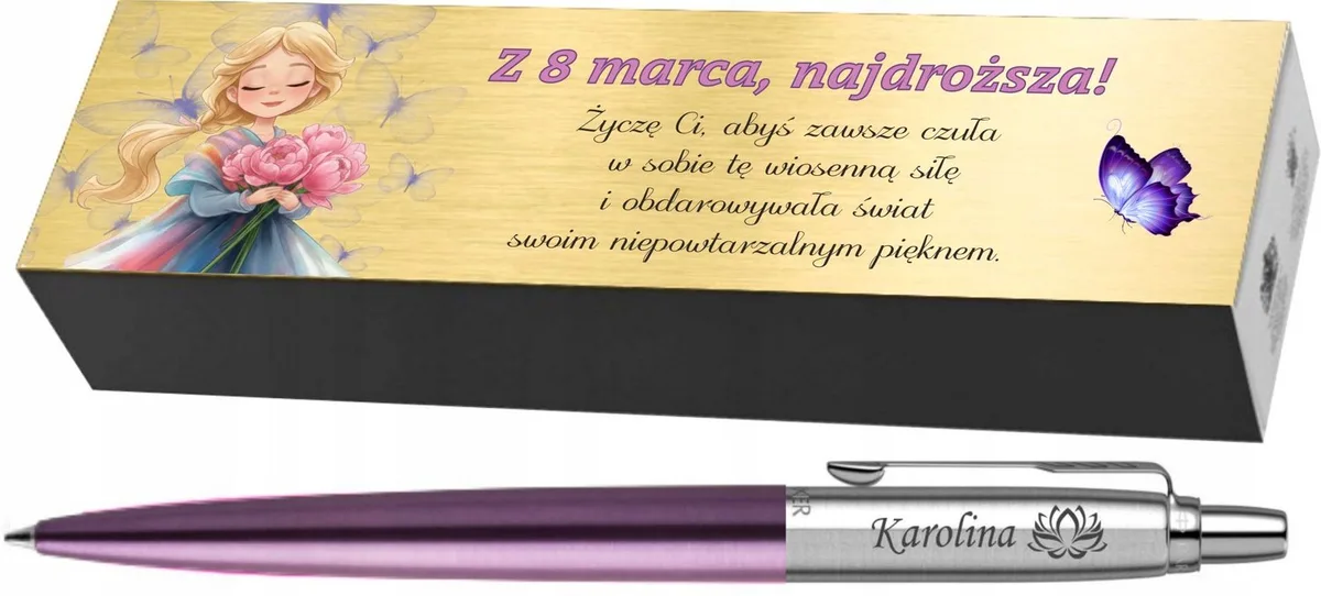 Jotter Victoria Violet metalen vulpen met gravure - Cadeau Vrouwendag fra Parker – produktbillede
