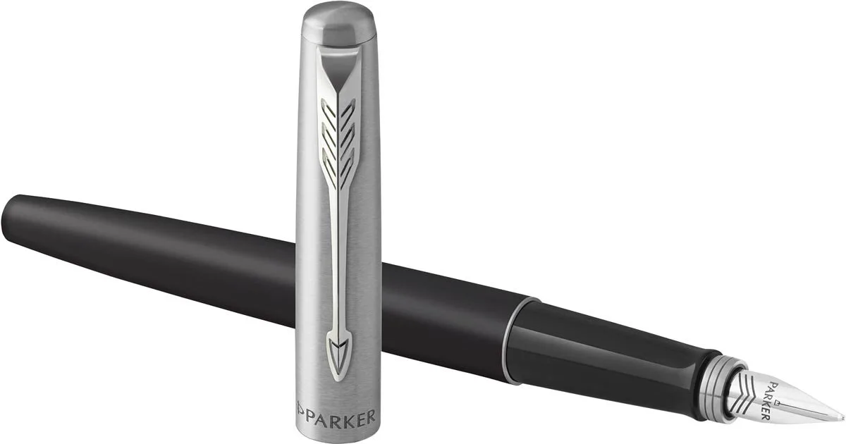 Jotter vulpen | Bond Street | medium punt blauwe inkt | met geschenkdoos de Parker en Noir – photo produit