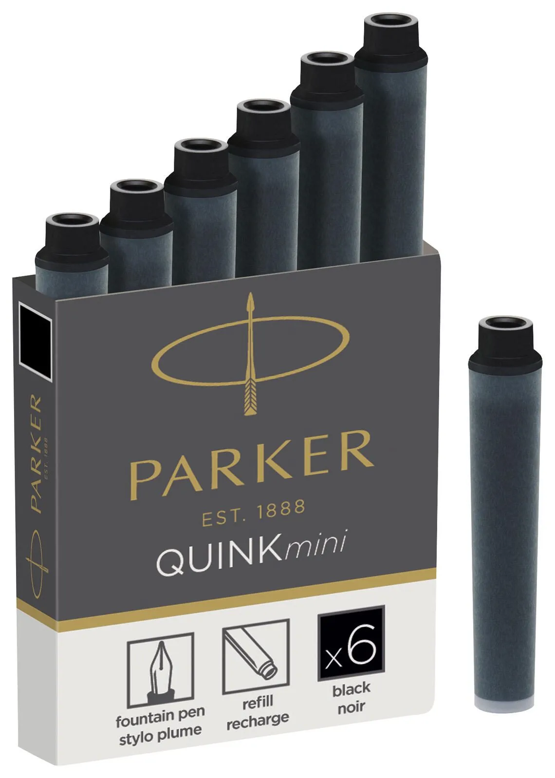 QUINK Mini-Tintenpatrone schwarz van Parker – productfoto