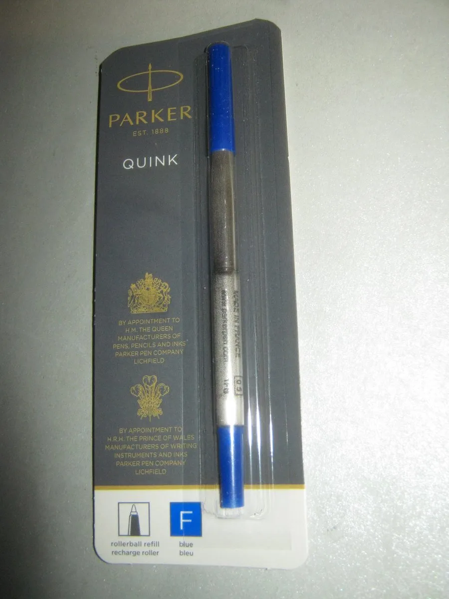 Quink Rollerball Refill F fine de Parker en Bleu – photo produit