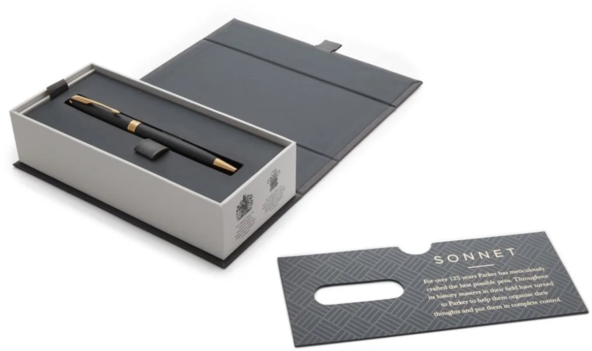 Sonnet Matte Black GT - Luxe balpen, perfect cadeau fra Parker i Sort – produktbillede