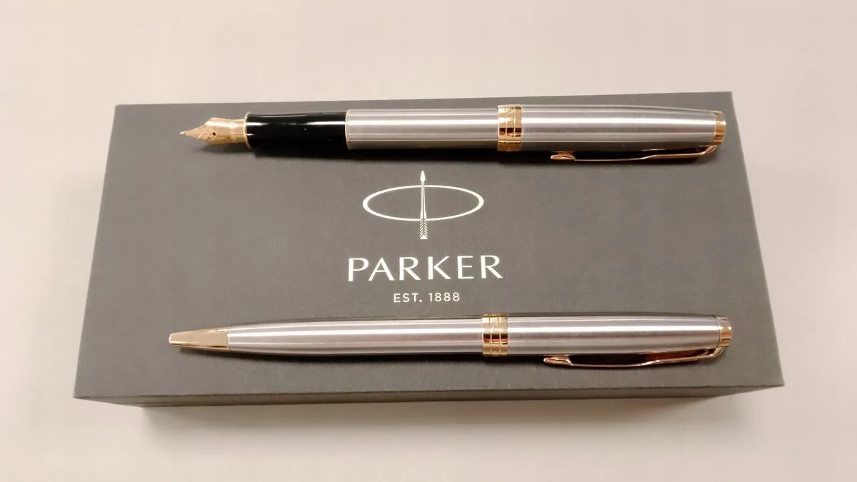 Sonnet Set: Vulpen & Balpen - Roestvrij Staal & Goud fra Parker i Roestvrij Staal & Goud – produktbillede