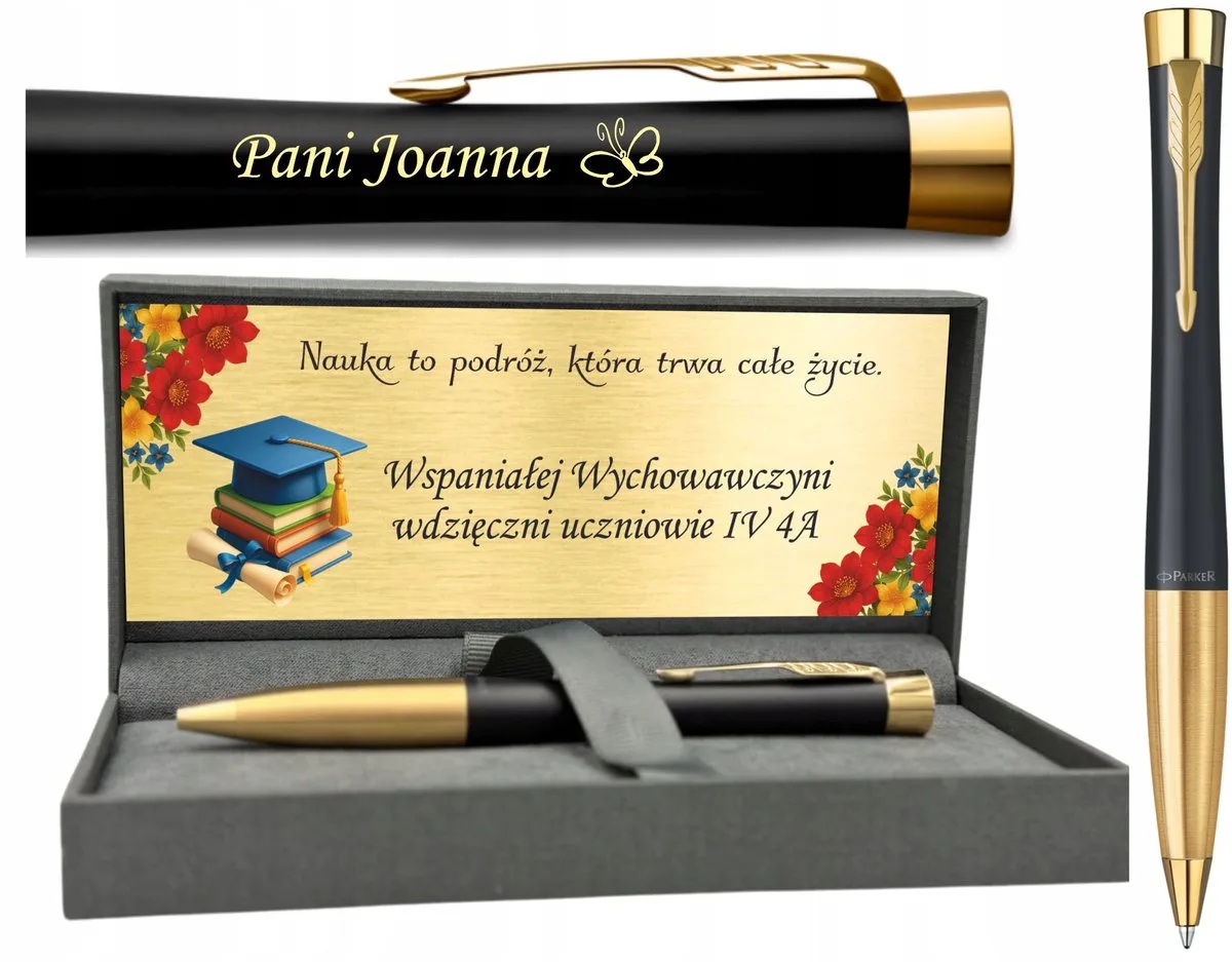 Urban Gouden Balpen met Gravure - Luxe cadeau de Parker en Noir – photo produit