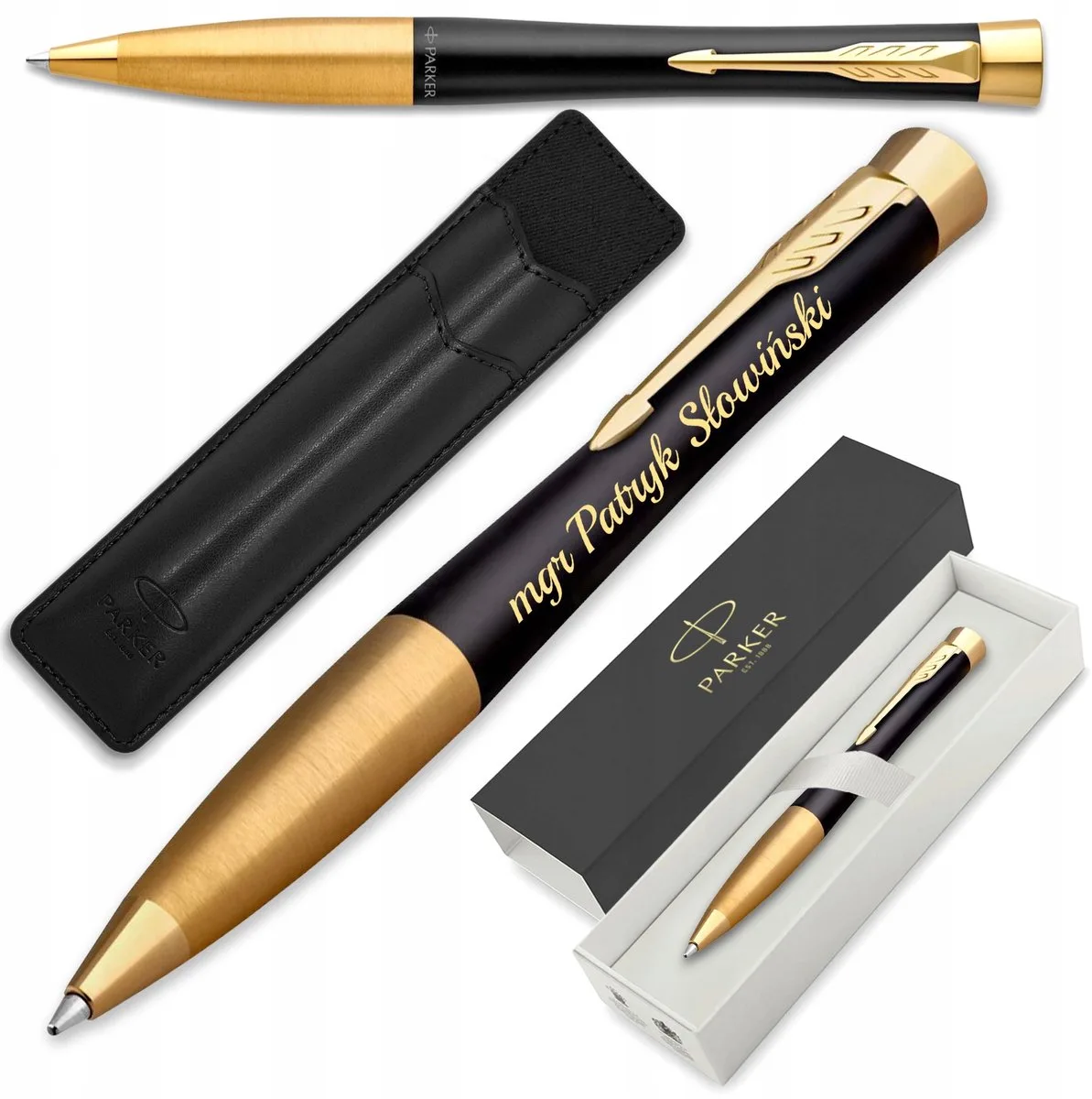 Urban GT-pen met gravure en luxe etui - perfect cadeau van Parker in Zwart – productfoto