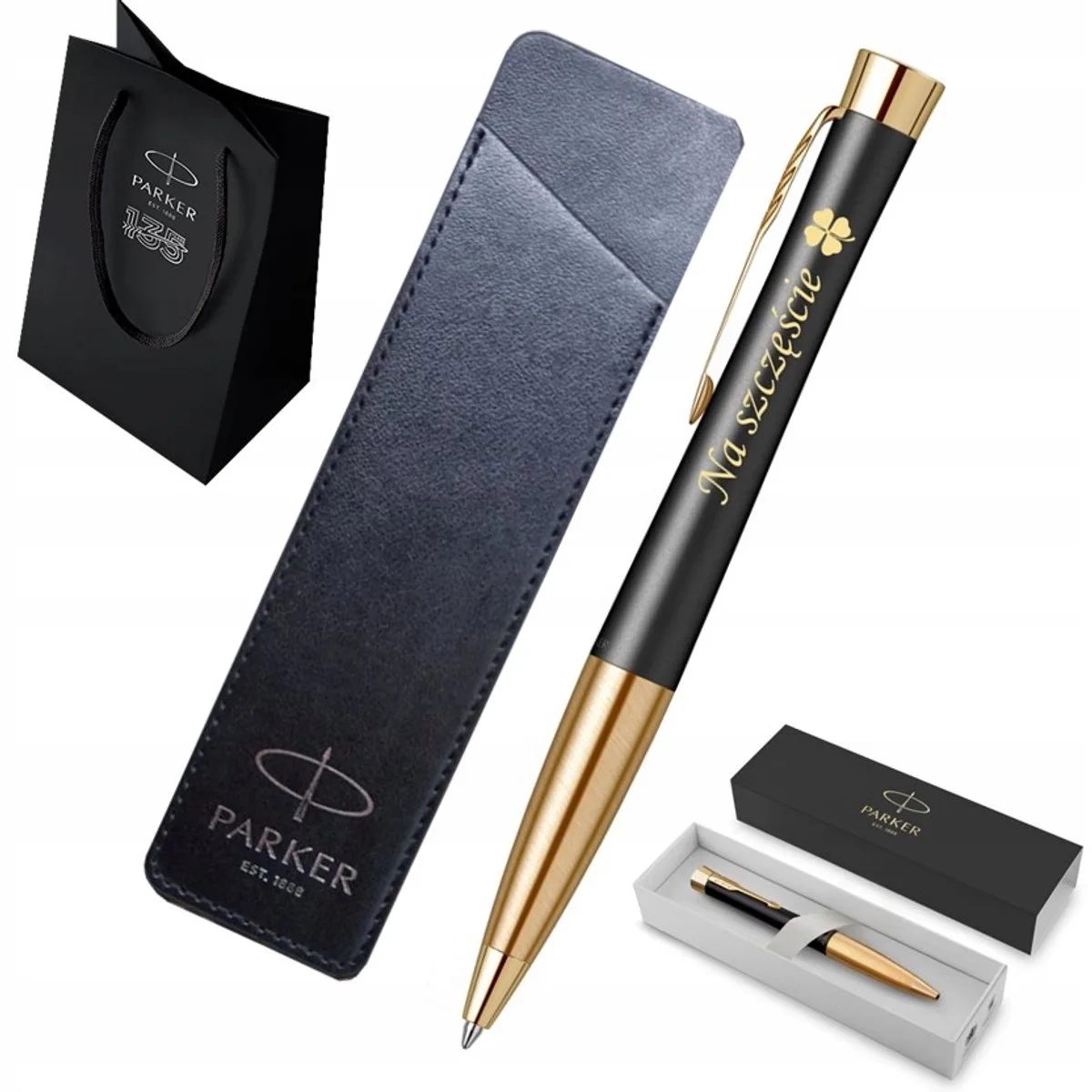 Urban GT-pen met gravure - gratis geschenk en doosje von Parker in Schwarz – Produktfoto