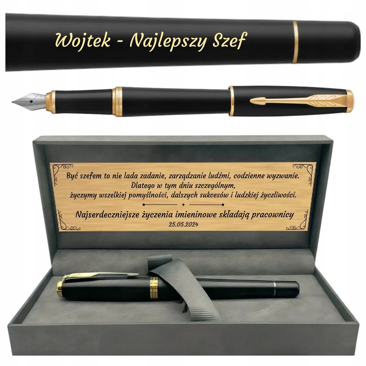 Urban GT Vulpen met Gravure - Luxe Cadeau in Doos von Parker in Matzwart met gouden accenten – Produktfoto