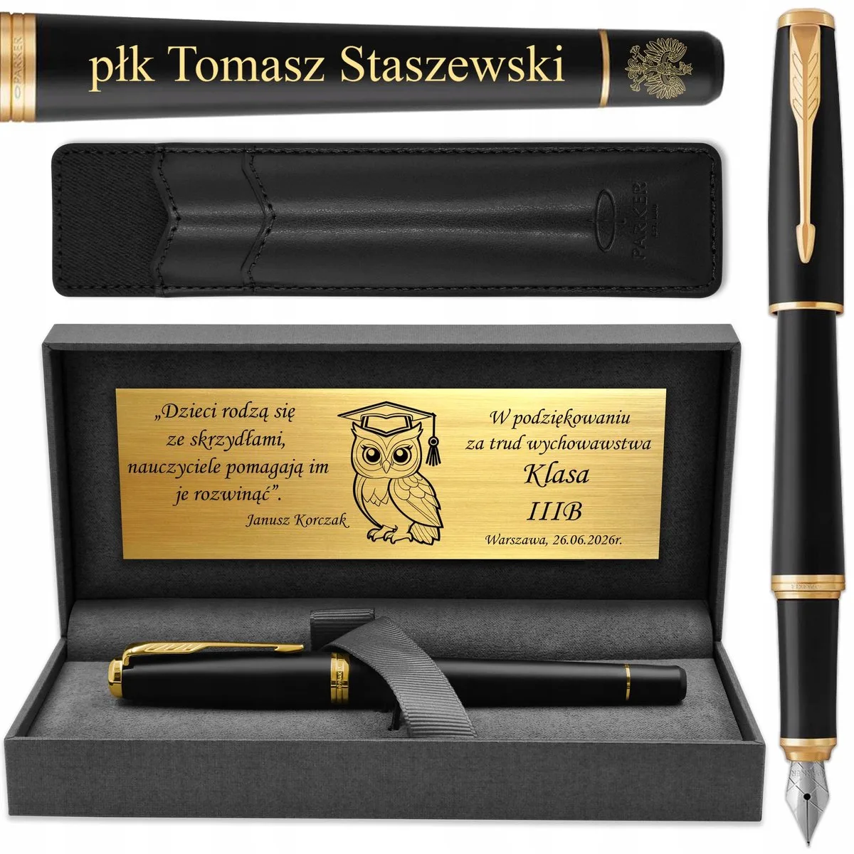 Urban GT Vulpen met Gravure - Luxe cadeauset fra Parker i Matzwart – produktbillede