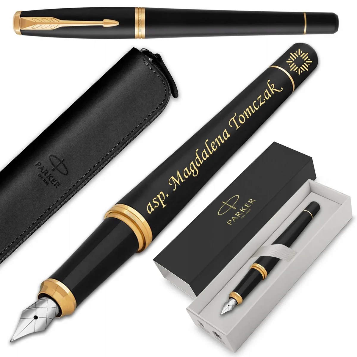 Urban GT Vulpen met Gravure & Luxe Geschenkdoos fra Parker i Matzwart – produktbillede