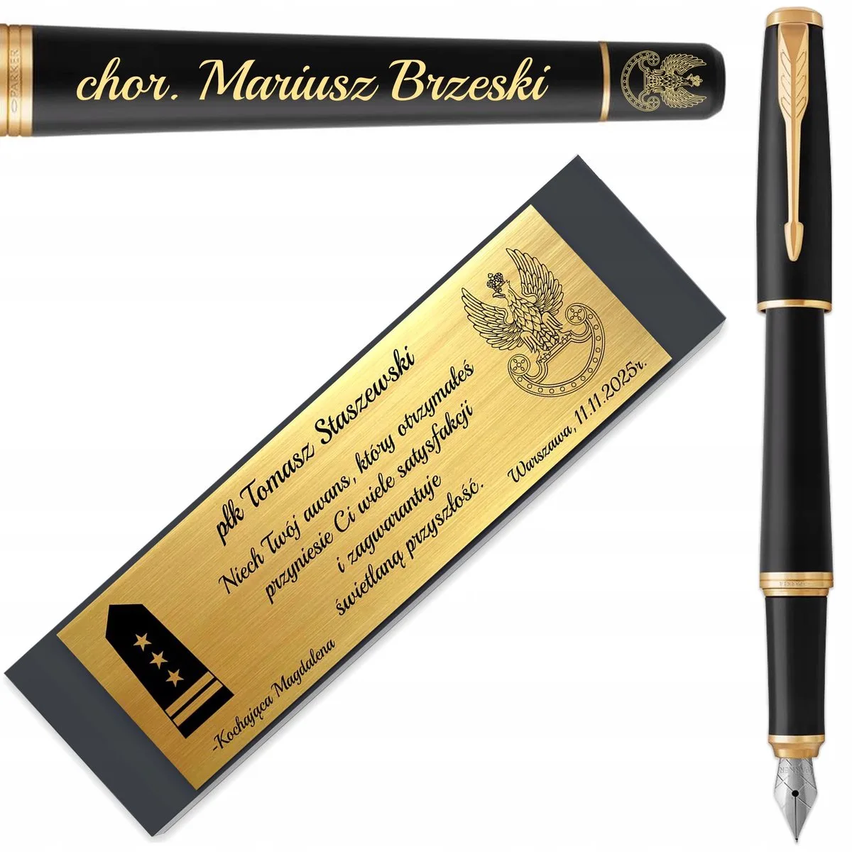 Urban GT Vulpen Verguld met Gravure - Perfect Cadeau från Parker i Matzwart – produktbild