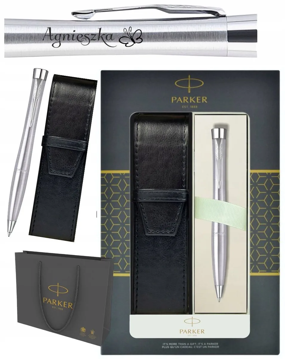 Urban Metro Pen met gravure en etui - Elegante cadeauset de Parker en Metro Metallic – photo produit