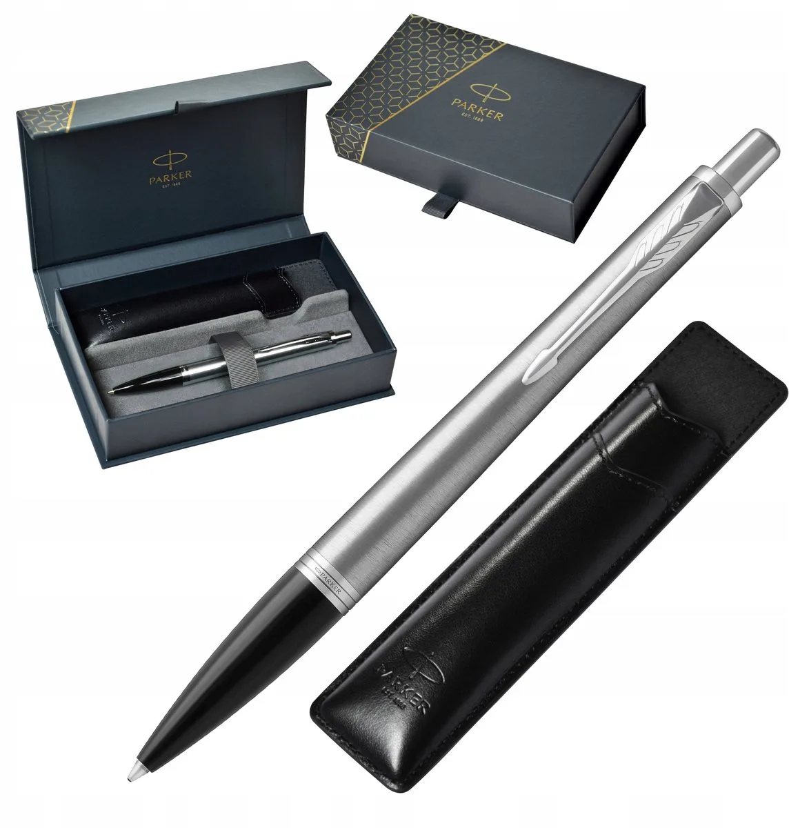 Urban Metrometalic Vulpen in Cadeauverpakking fra Parker i Grijstinten en zilver – produktbillede