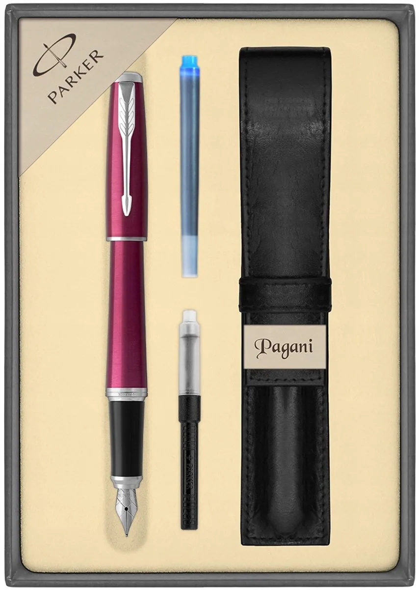 Urban Vibrant Vulpen - Stijlvol Schrijven met Luxe Etui fra Parker i Magenta – produktbillede