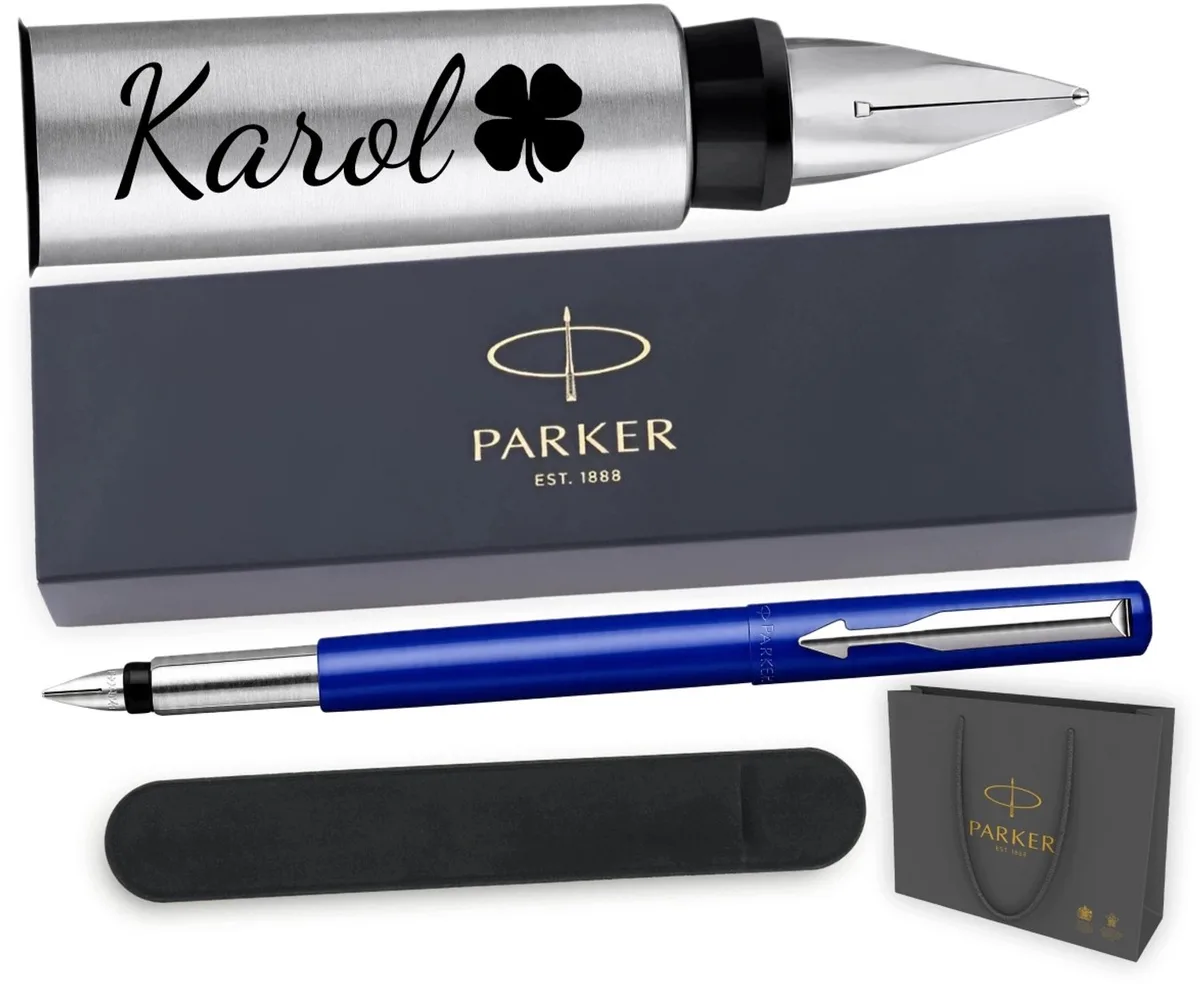 Vector Vulpen Blauw met Gratis Gravering - Perfect Cadeau de Parker – photo produit