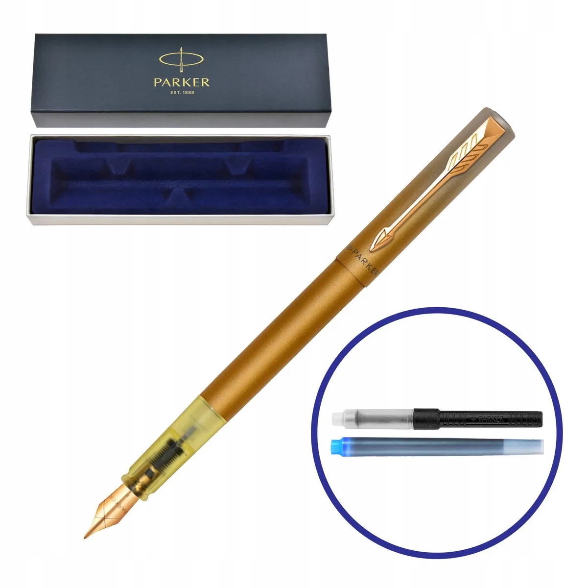 Vector XL Vulpen met Zuiger - Elegant Schrijven de Parker en Or – photo produit