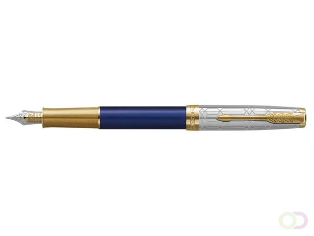 Vulpen Parker Sonnet special edition Queen Elisabeth sapphire blue lacquer 18K GT medium by Parker – product photo