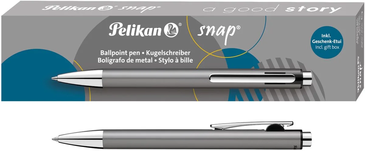 balpen Snap Metallic in geschenkdoosje fra Pelikan i Platinum – produktbillede