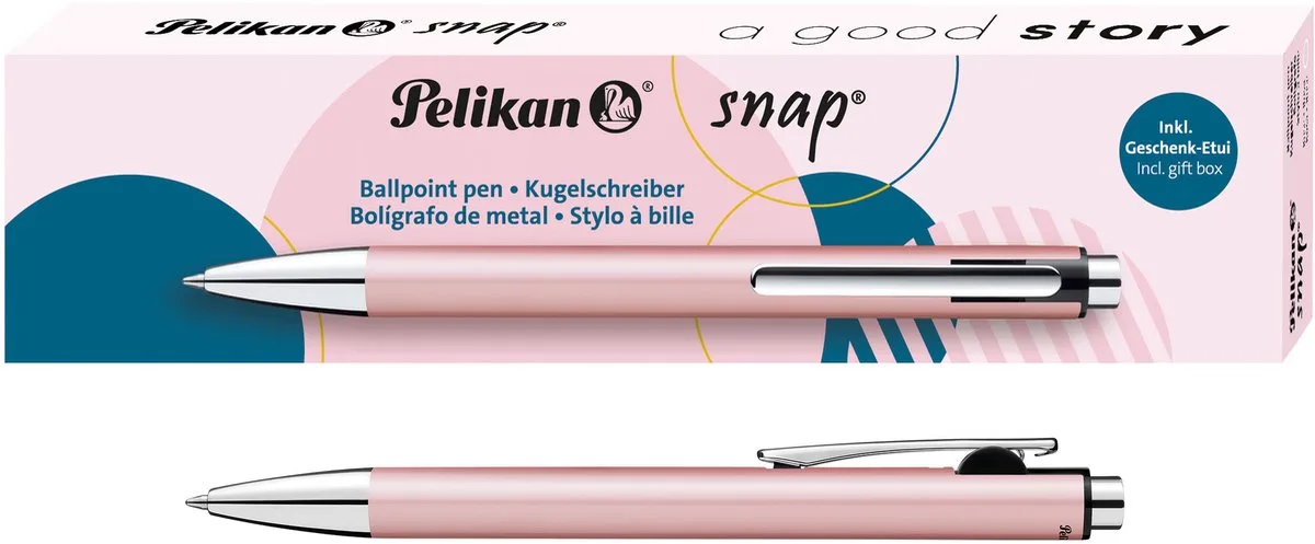 balpen Snap Metallic in geschenkdoosje från Pelikan i Rose gold – produktbild